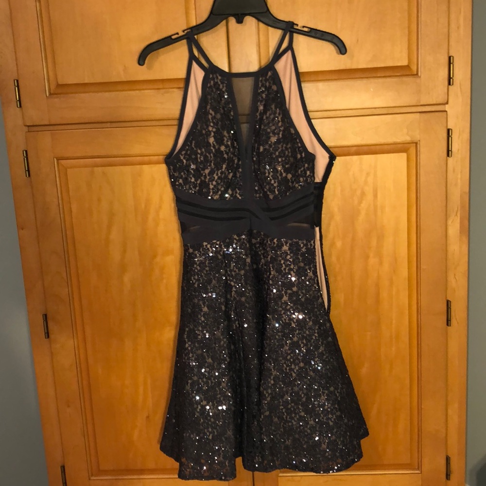 Dark Silver, Sparkly Formal Dress